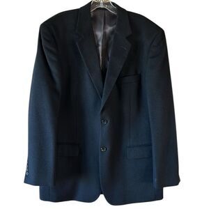 Jones New York Mens Black Wool/Cashmere Blazer